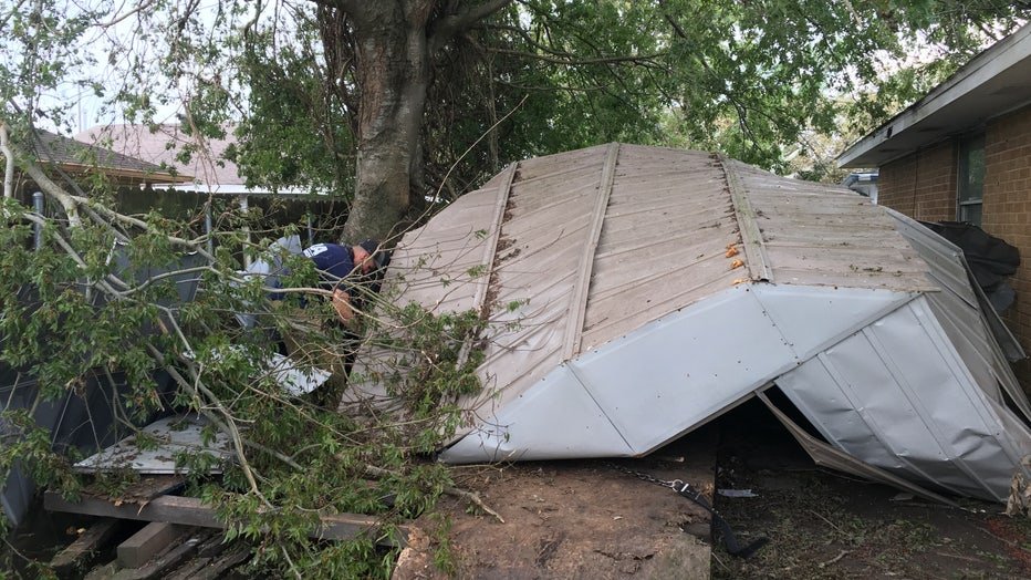 Dog Stuck Beneath Debris in Louisiana