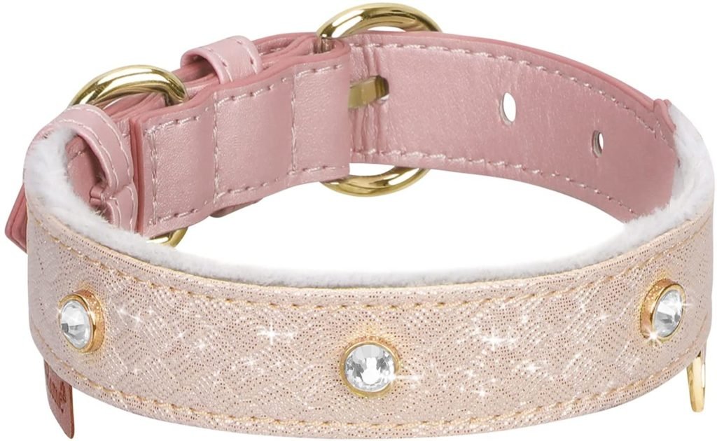 Rose Gold Rhinestone Dog Collars