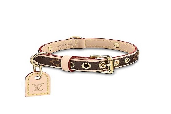 Pet Collar Beige and Black Dior Oblique Jacquard